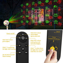 Load image into Gallery viewer, Christmas Lights Projector Laser Xmas Spotlight Waterproof (White Christmas Shell)
