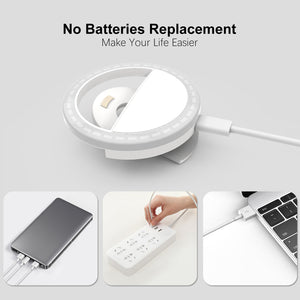 Selfie Ring Light LED Circle Light Clip
