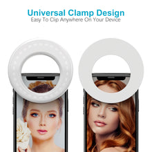 Load image into Gallery viewer, Selfie Ring Light LED Portable Clip-on RingLight
