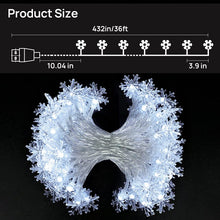 Load image into Gallery viewer, 100 LED Snowflake Indoor Outdoor Xmas Decoration White Light (USB Powered)
