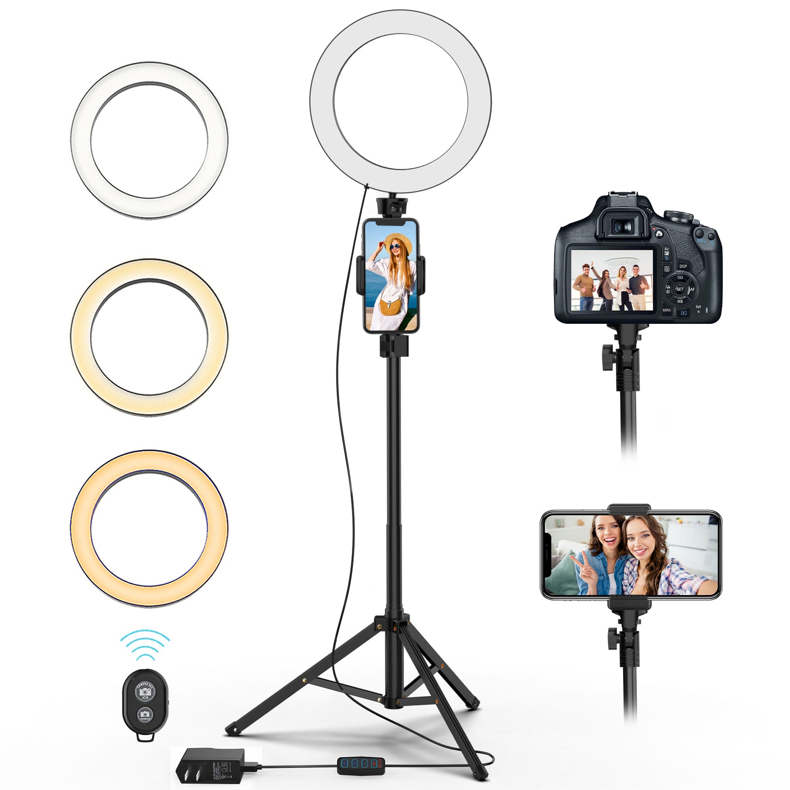 Ring Light Kit with X-Drop Backdrop & Stands