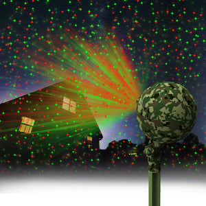 Christmas Lights Projector Laser Xmas Spotlight Waterproof (Camouflage Shell)