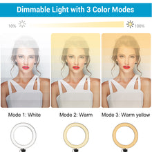 Load image into Gallery viewer, Selfie Ring Light with Tripod Stand and Phone Holder
