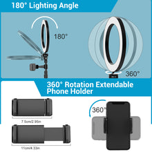 Load image into Gallery viewer, Selfie Ring Light with Tripod Stand and Phone Holder

