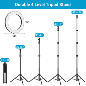 Selfie Ring Light with Tripod Stand and Phone Holder