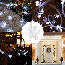 Load image into Gallery viewer, 100 LED Snowflake Indoor Outdoor Xmas Decoration White Light (Battery Powered)
