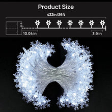Load image into Gallery viewer, 100 LED Snowflake Indoor Outdoor Xmas Decoration White Light (Battery Powered)
