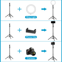 Load image into Gallery viewer, Selfie Ring Light with Tripod Stand and Phone Holder
