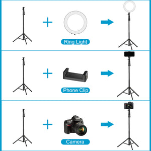 Selfie Ring Light with Tripod Stand and Phone Holder