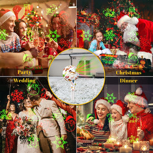 Christmas Lights Projector Laser Xmas Spotlight Waterproof (White Christmas Shell)