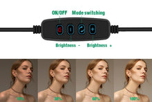 Load image into Gallery viewer, 8&quot; Live Stream Ring Light Gooseneck Lamp with Phone Tablet Microphone Holder
