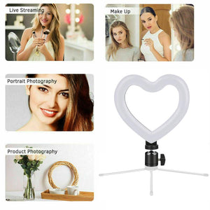 Heart-shaped Ring Light With Tripod