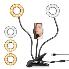 Load image into Gallery viewer, Selfie Ring Light With Long Arm Lazy Mobile Phone Holder
