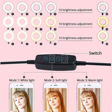 Load image into Gallery viewer, Selfie Ring Light With Long Arm Lazy Mobile Phone Holder
