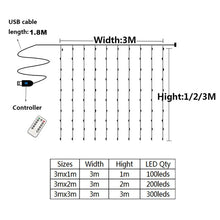 Load image into Gallery viewer, Curtain string lights
