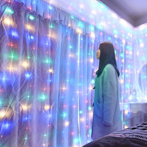 Curtain string lights