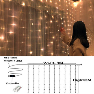 Curtain string lights