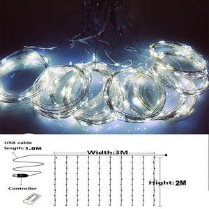 Curtain string lights