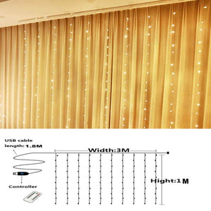 Curtain string lights